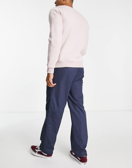 Dickies Oscarville Straight Leg Trousers In Navy