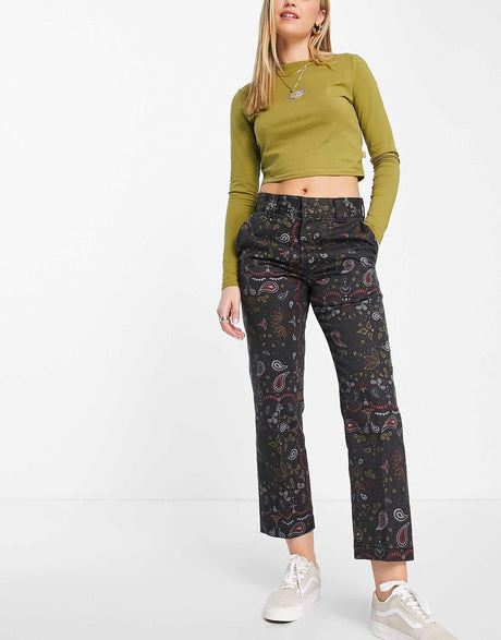 Dickies 874 Cropped Trousers In Black