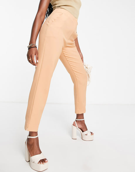 Closet London Tailored Trouser In Camel