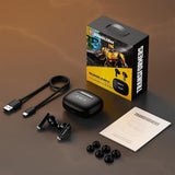 Transformers Wireless Earbud Earphones Bluetooth V5.4 ANC Noise Cancelling TF-T27 - Black