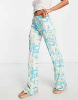 Na-Kd X Miss Lisibell Co-Ord High Waist Trousers In Paisley Print