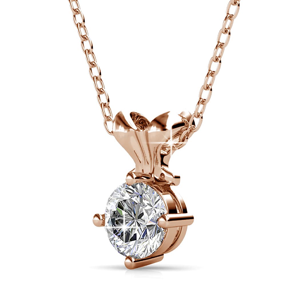 Krystal Couture Treasure Bling Pendant Necklace in Rose Gold Embellished with Crystals from SWAROVSKI