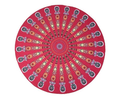 TODO Luxury Edition Chiffon Digital Print Beach Throw Yoga - Red