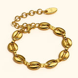 Bullion Gold Interlocking Anchor Link Bracelet in Gold - 8mm