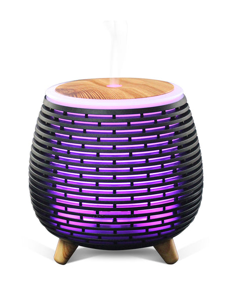 TODO 100Ml Humidifier Aromatherapy Diffuser 7 Colour Led Ultrasonic Mist - Black