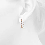 Bullion Gold Merry Stud Ball Rose Gold Layered Earrings