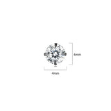 Solid 925 Signature Silver Mary Anne Crystal Stud Earrings In Black Gold