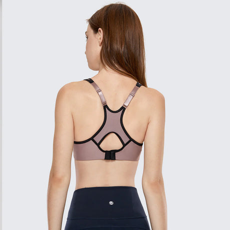 Full Support High Impact Padded Sports Bra - Mocha