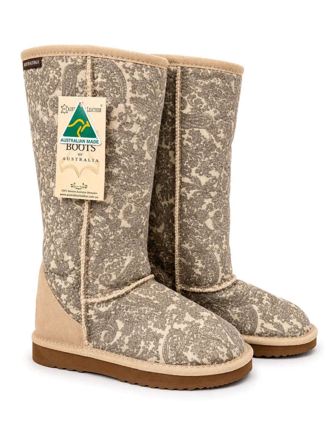 Australian Leather Ugg Classic Tall Paisley - Stone Grey - AU4
