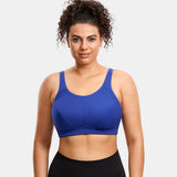 Plus Size High Support Full Coverage Padded Wireless Bra - Sapphire