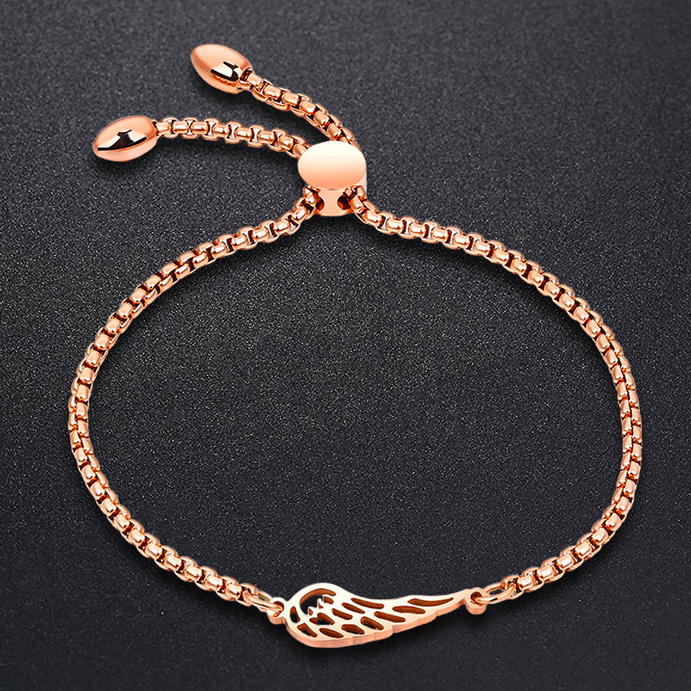 Bullion Gold Solo Wing Charm Bracelet