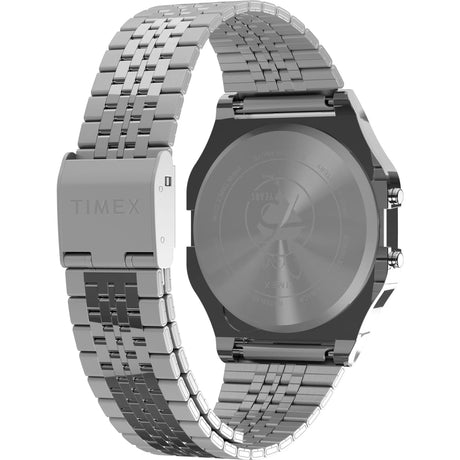 Timex Peanuts T80 Silver Black Leather