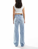 Stradivarius 90S Baggy Dad Jean In Light Blue