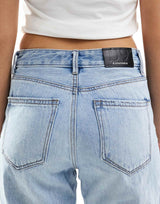 Stradivarius 90S Baggy Dad Jean In Light Blue