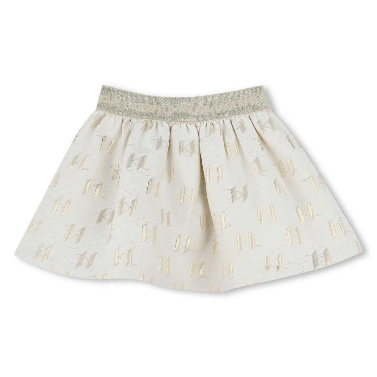Karl Lagerfeld Girls Skirt And T-Shirt Set - Beige