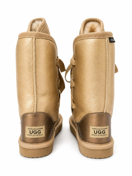 Australian Leather Ugg Roxy Nomad Long Uggs Gold - AU4