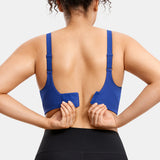 Plus Size High Support Full Coverage Padded Wireless Bra - Sapphire