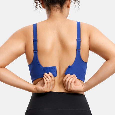 Plus Size High Support Full Coverage Padded Wireless Bra - Sapphire
