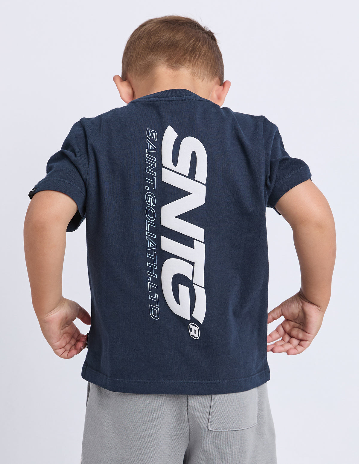 St Goliath Boys Challenger Tee - Navy