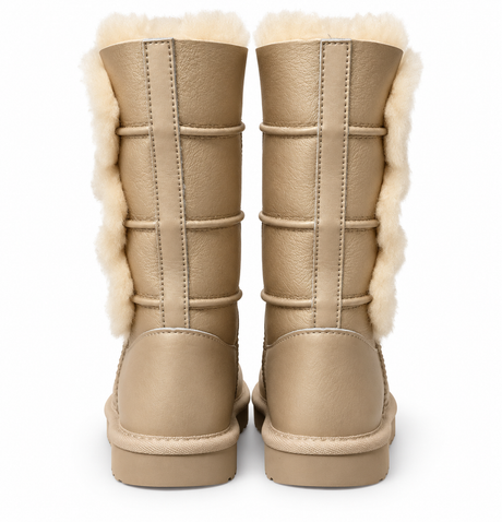 Australian Leather Ugg Classic Long Triple Button - Metallic Gold - AU5