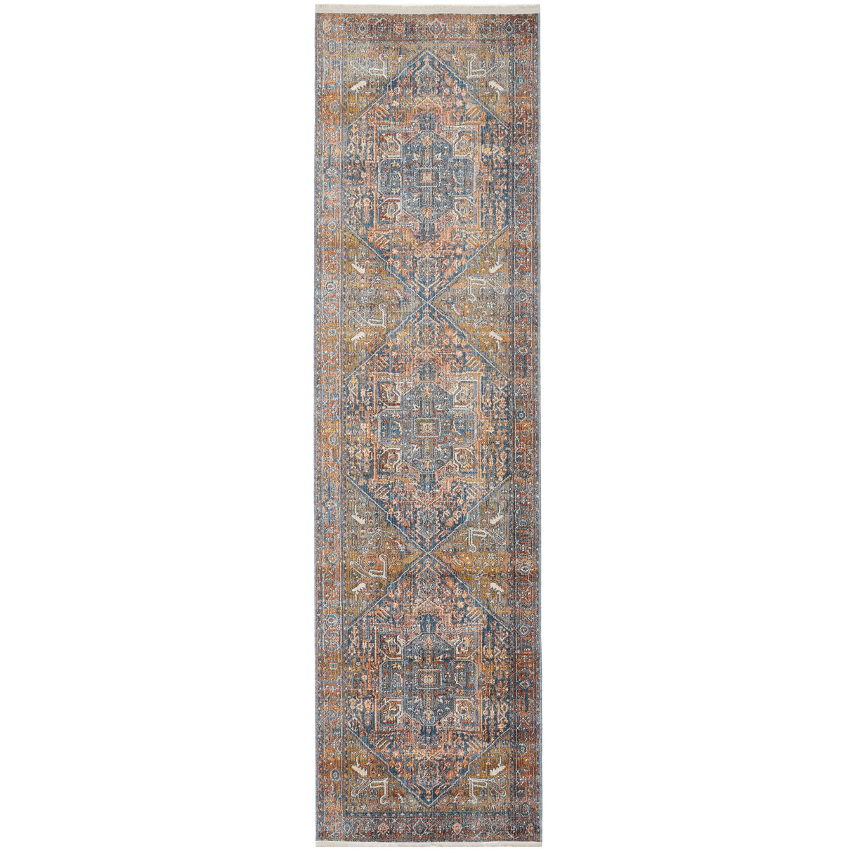 Heriz Rust Runner Rug