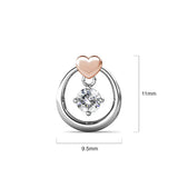 Krystal Couture Felina Love Earrings Embellished with SWAROVSKI Crystals