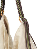 BAMEI Natural Ramie Canvas Braided Handle Tote Bag - Cream