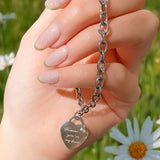 Bullion Gold Forever You'Re My Lover Bracelet White Gold