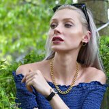Bullion Gold Veneta Link Necklace in Gold