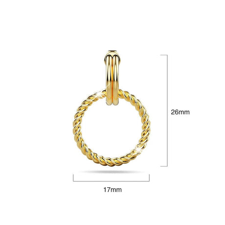 Bullion Gold Exquisite Round Gold Drop Earrings