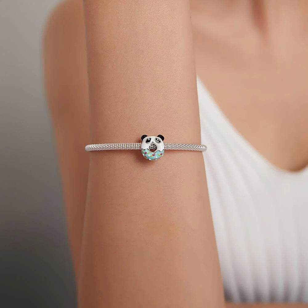 Solid 925 Sterling Silver Bear Panda Pandora Inspired Charm