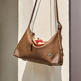 Nalandu Vintage Slouchy Leather Shoulder Bag - Brown
