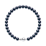 Manufacture Royale Bracelet Freshwater Pearl Black Sterling Silver 6-7mm