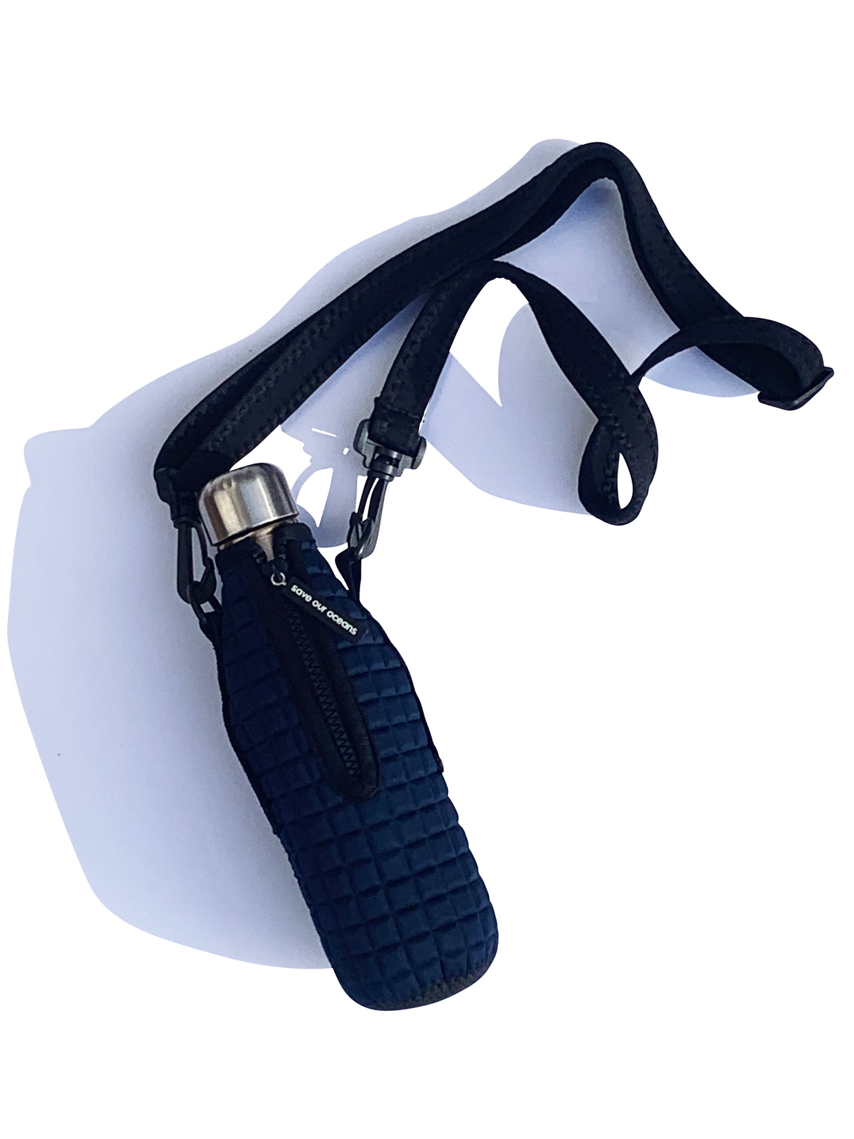 Shoulder strap carry cover (for Future Bottle) - 500 ml size -  Black