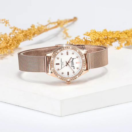 Boxed Krystal Couture Sensational Lux Watch with Ring Set Embellished Crystals from SWAROVSKI® in Rose Gold