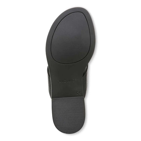 Vionic Agave Toe Post Sandal - Black Leather