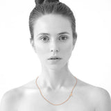 Bullion Gold Sparkling Alphabet Initials Stainless Steel Necklace in Rose Gold