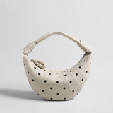 Polka Dot Dumpling Bag - Ivory