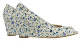 Bosccolo Womens Wedge Heels Sandal - Blue Flowers