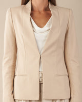 Amelius Nahla Panelled Blazer - Beige