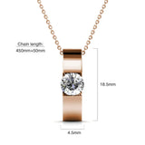 Krystal Couture Shine Bright Pendant Necklace in Rose Gold Embellished with SWAROVSKI Crystals