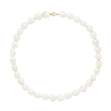 Necklace Baroque Baroque Freshwater Pearl White Yellow Gold 6-7mm 50cm