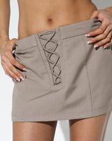 BY.DYLN Arlo Mini Skirt - Taupe