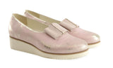 Bosccolo Womens Pumps With Bow - Metalic Pink