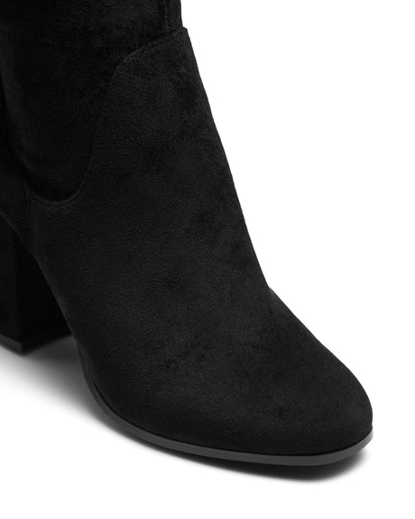 Therapy Hanover Black Stretch Faux Suede