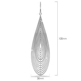 Bullion Gold Laser Etched Earrings In White Gold