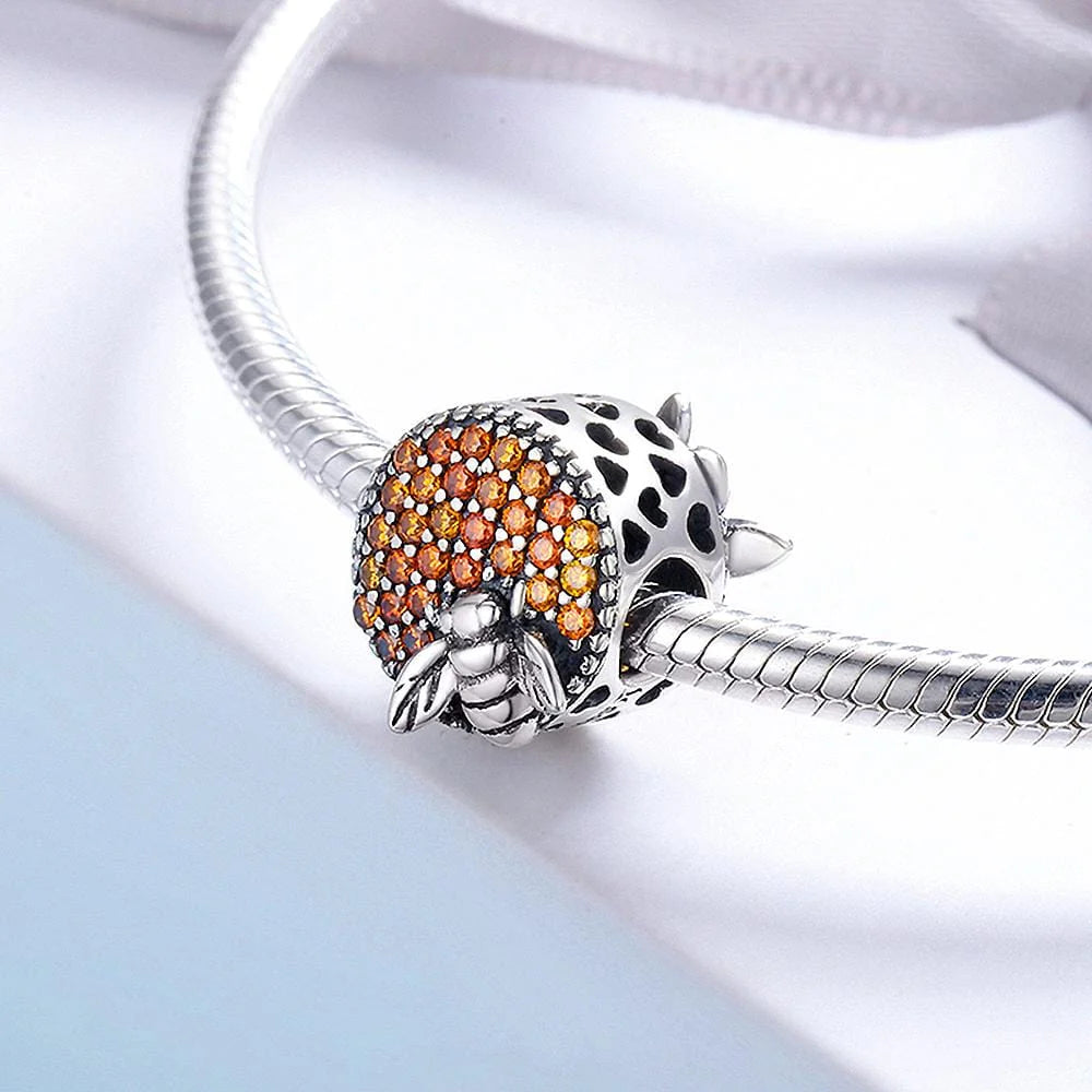 Solid 925 Sterling Silver Honey Bee Charm