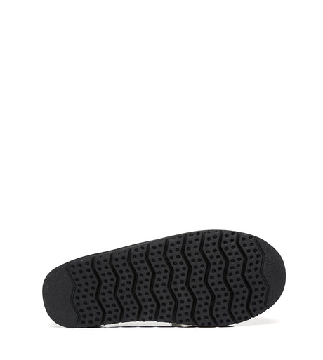 Men Bred Cow Suede Slipper in Black