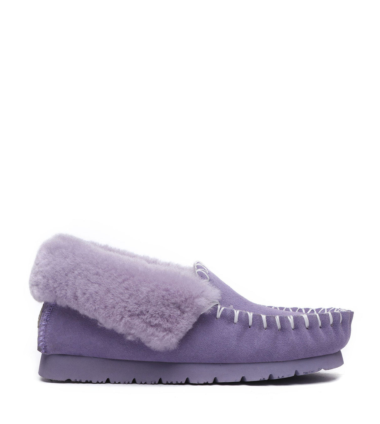 Popo Cow Suede Moccasin in Lilac