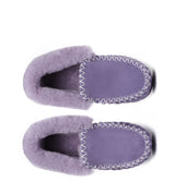 Popo Cow Suede Moccasin in Lilac